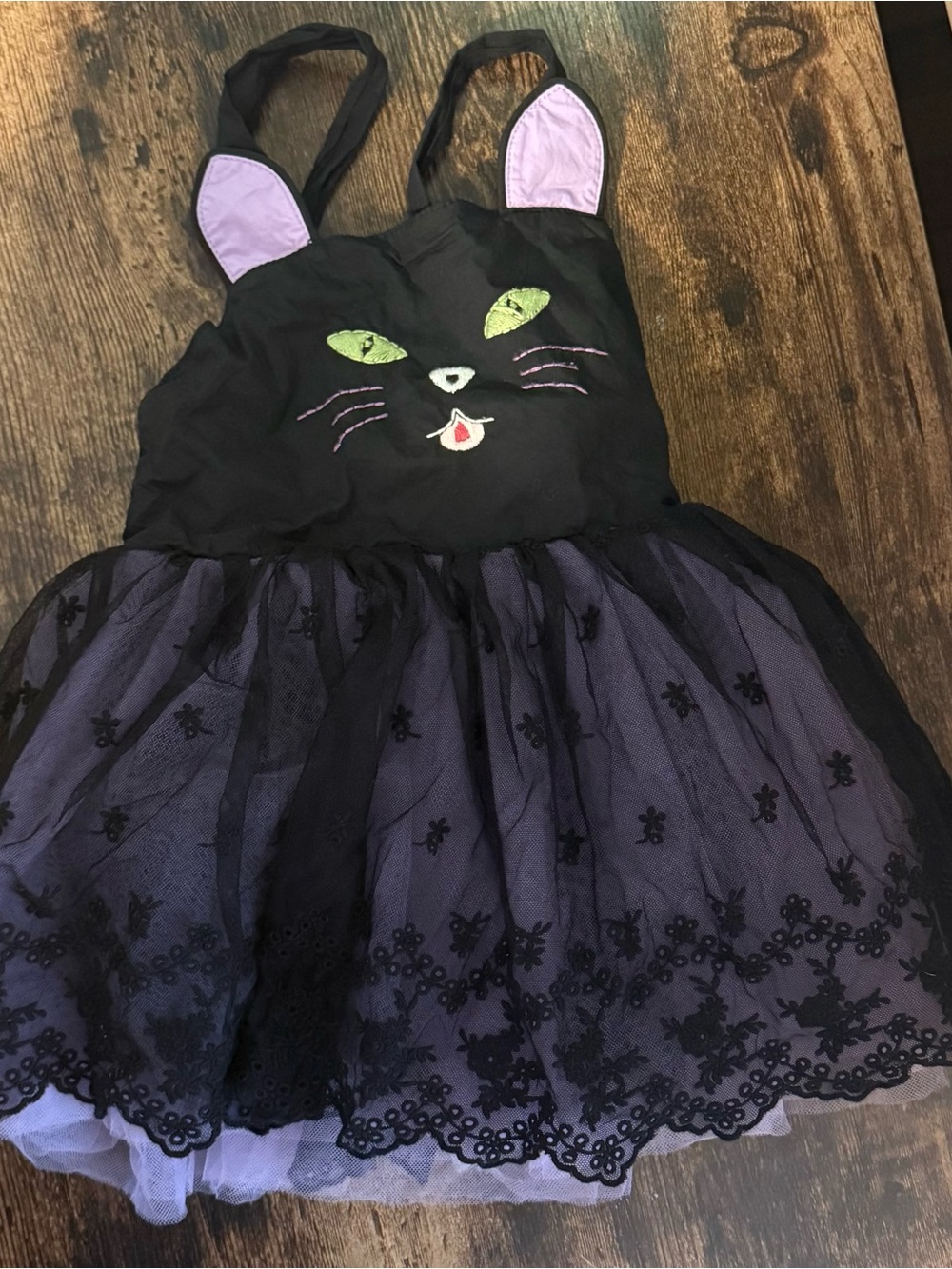 Smocked Sweets Black Cat Tulle Tutu Dress